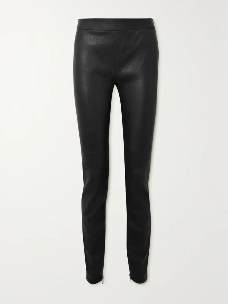 Givenchy - Overlock Leather Leggings - Black Cover