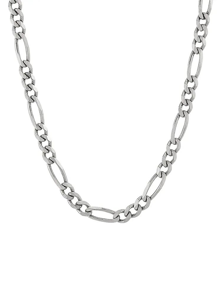 Saks Fifth Avenue Made in Italy Men's Basic Sterling Silver Figaro Chain Necklace Cover