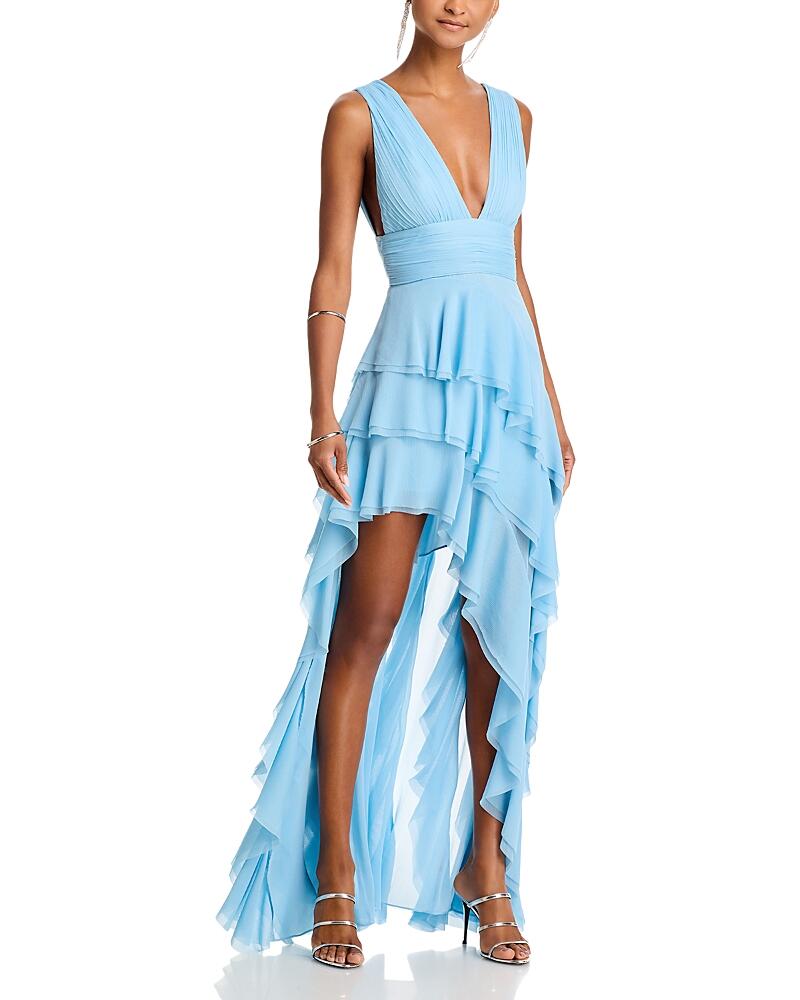 Alice and Olivia Holly Asymmetric Hem Gown Cover