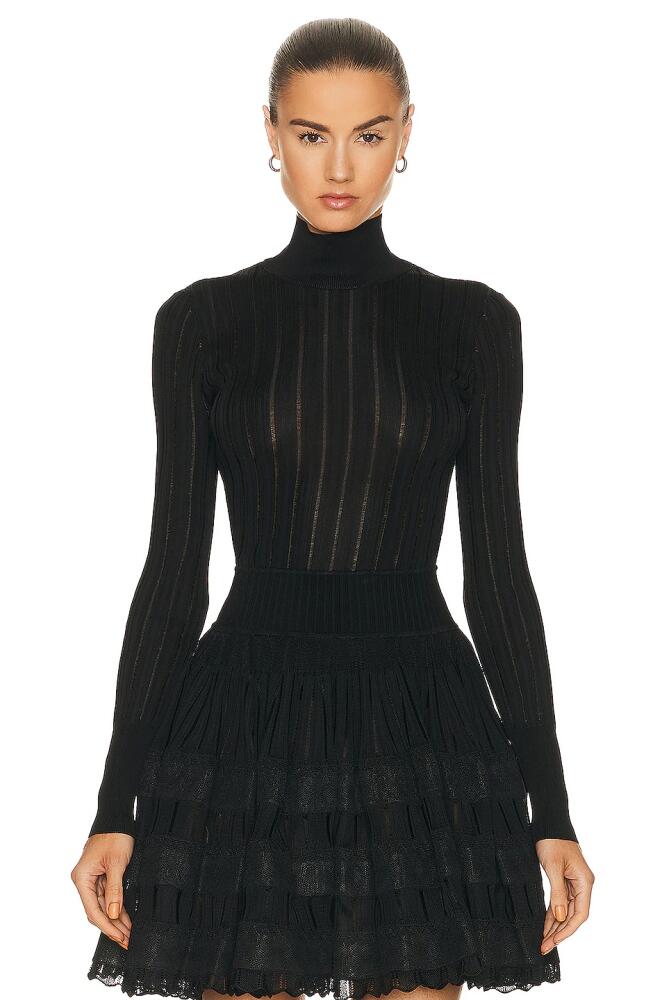 ALAÏA Turtleneck Sweater in Black Cover