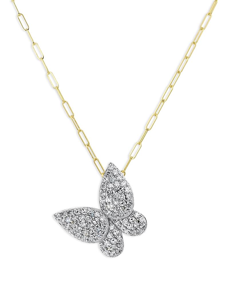 Phillips House Rhodium & 14K Yellow Gold Diamond Medium Butterfly Necklace, 16-18 Cover