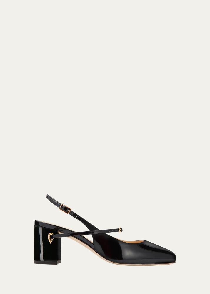 Jennifer Chamandi Mattia Patent Leather Slingback Pumps Cover