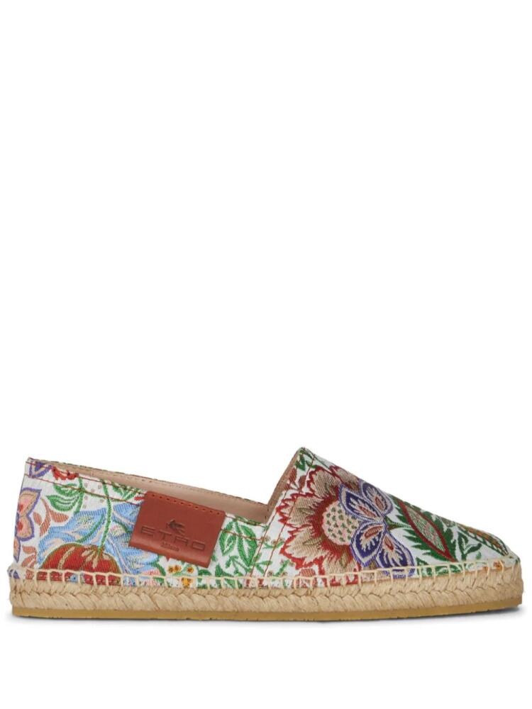 ETRO logo-appliqué floral-embroidery espadrilles - Green Cover