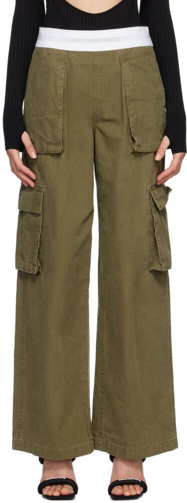 Alexander Wang Khaki Rave Cargo Trousers Cover