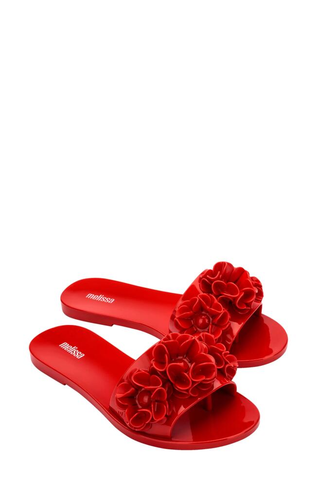 Melissa Babe Springtime Slide Sandal in Red Cover