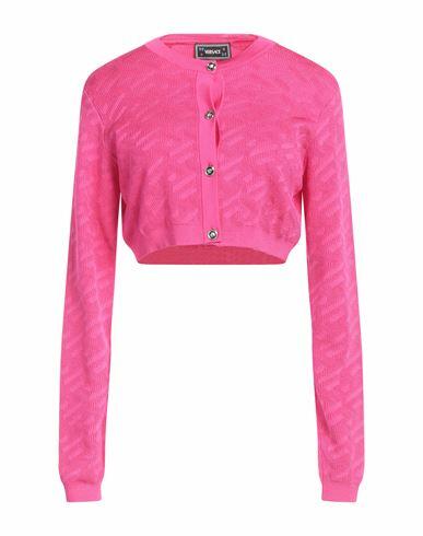 Versace Woman Cardigan Fuchsia Viscose, Polyamide, Elastane Cover