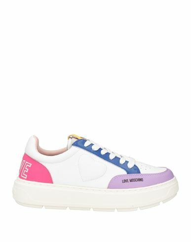 Love Moschino Woman Sneakers White Leather Cover