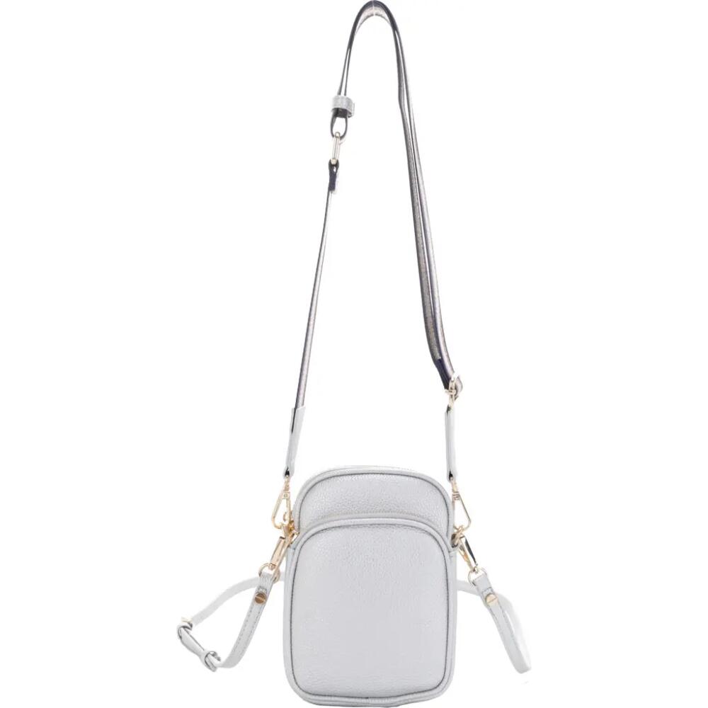 Mali + Lili Josephine Recycled Vegan Leather Crossbody Bag in Silver Cover