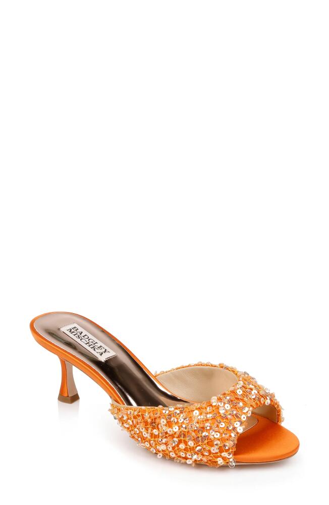 Badgley Mischka Collection Candie Slide Sandal in Orange Cover