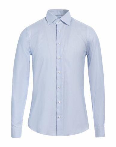 Michael Kors Mens Man Shirt Sky blue Size 15 ½ Cotton, Elastane Cover