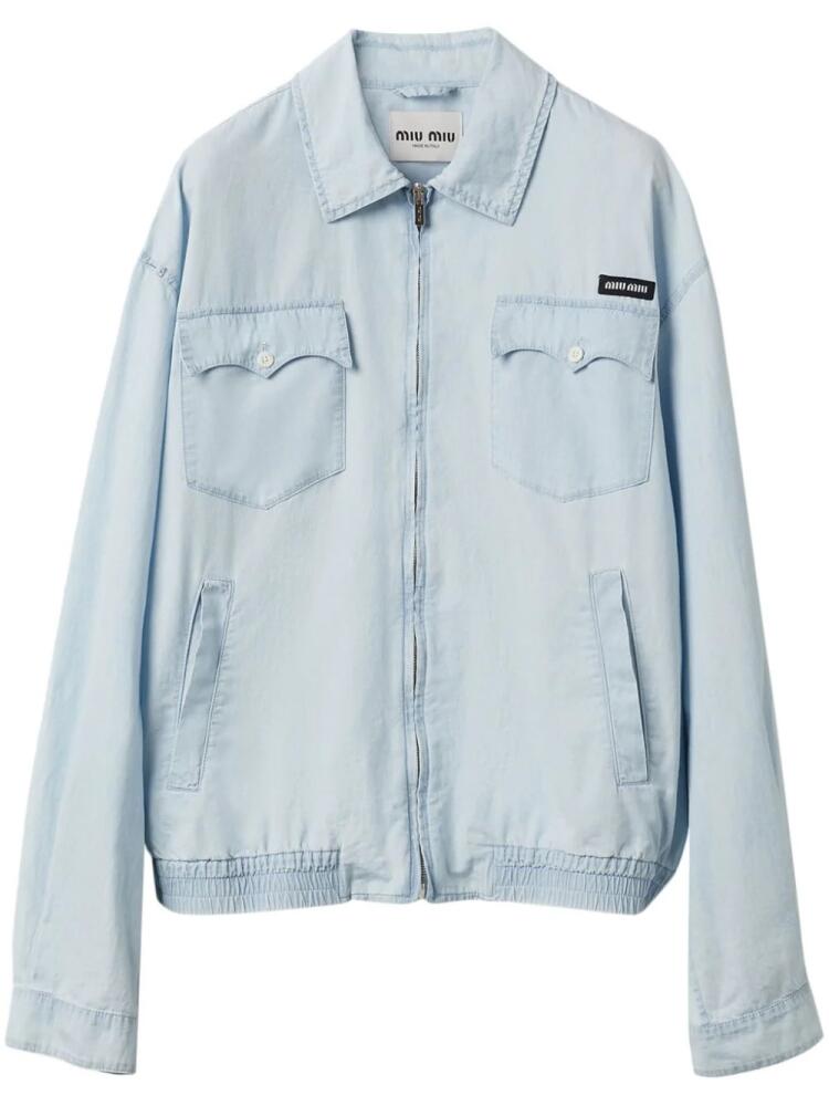 Miu Miu Chambray blouson jacket - Blue Cover