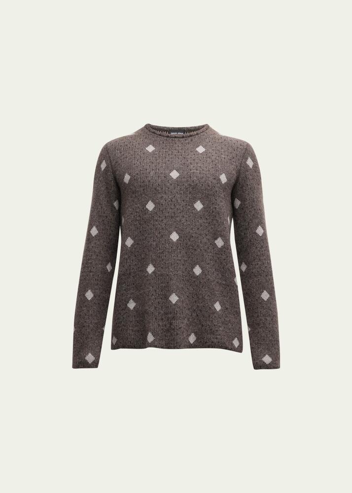 Giorgio Armani Men's Diamond Jacquard Cashmere-Blend Sweater Cover