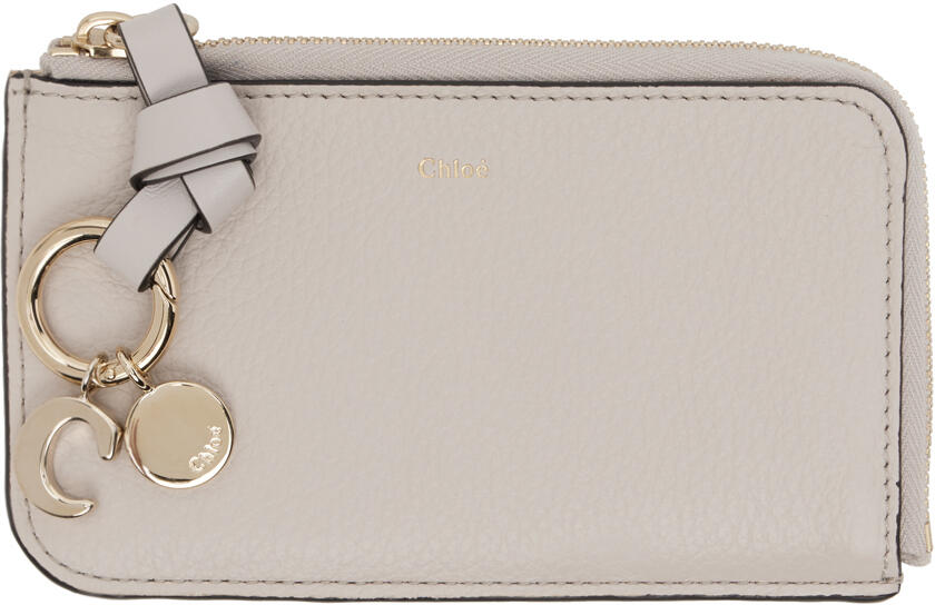 Chloé Gray Alphabet Card Holder Cover