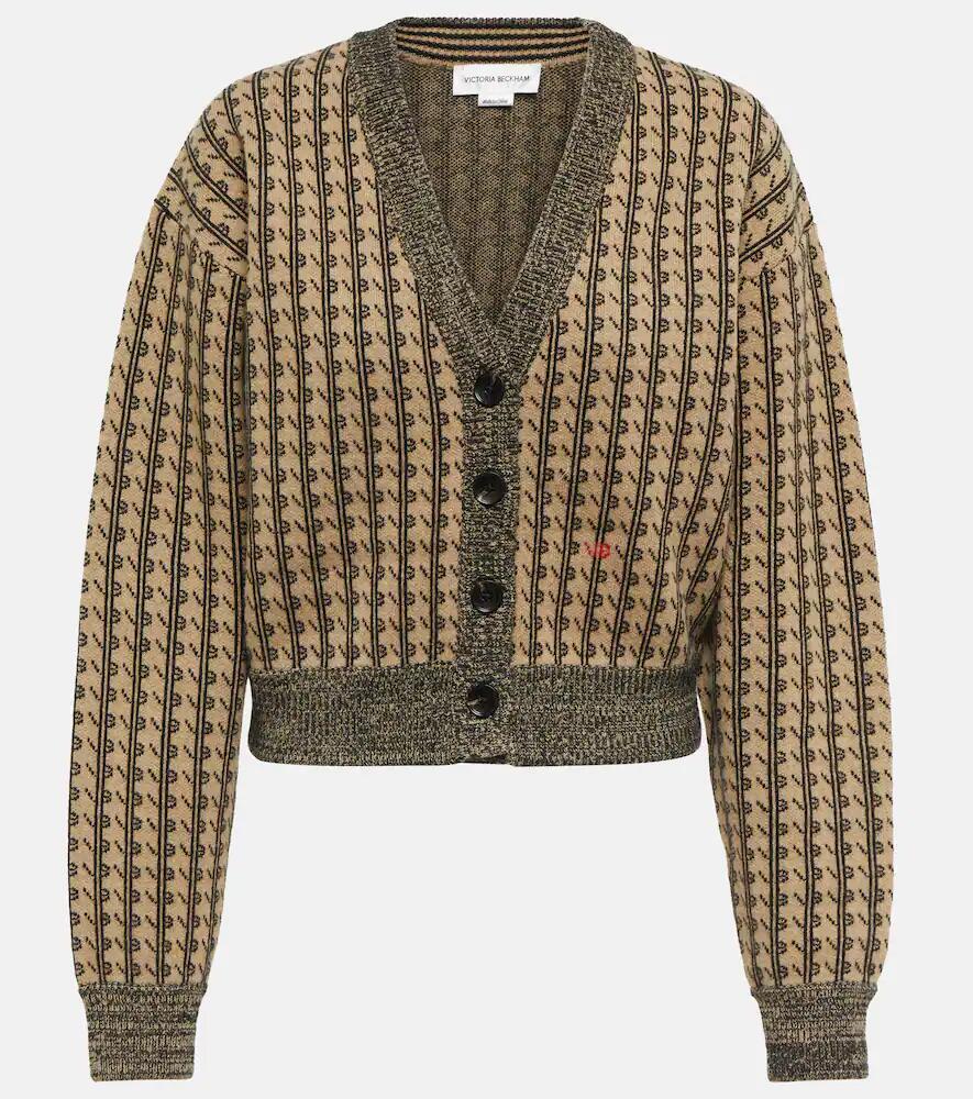 Victoria Beckham Jacquard wool cardigan Cover