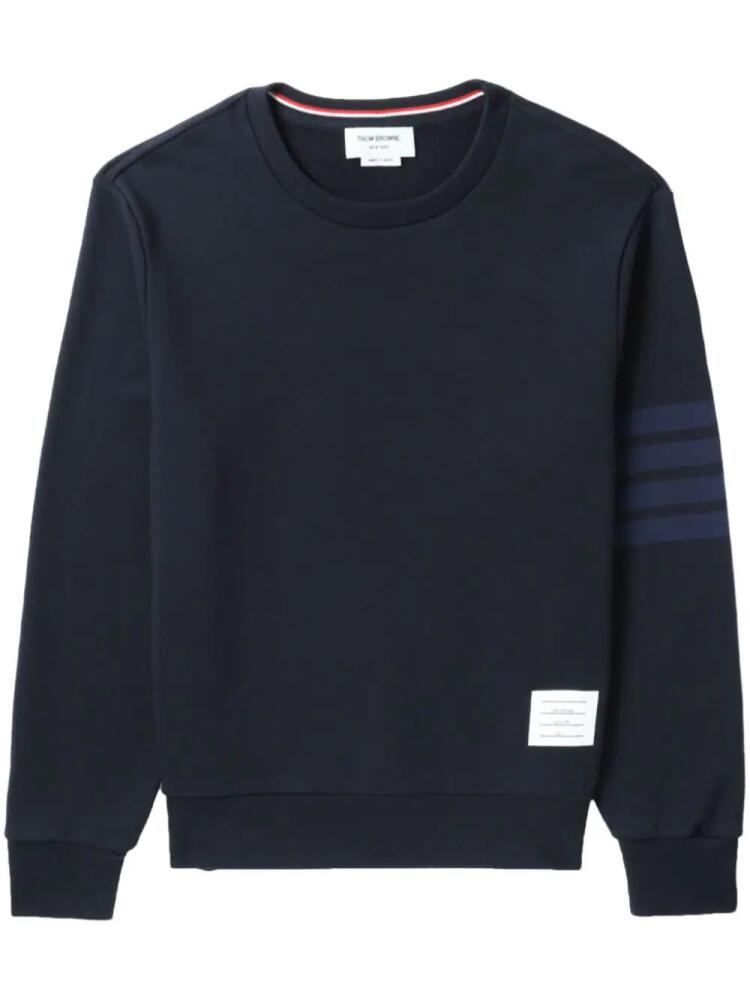 Thom Browne 4-Bar stripe cotton sweatshirt - Blue Cover