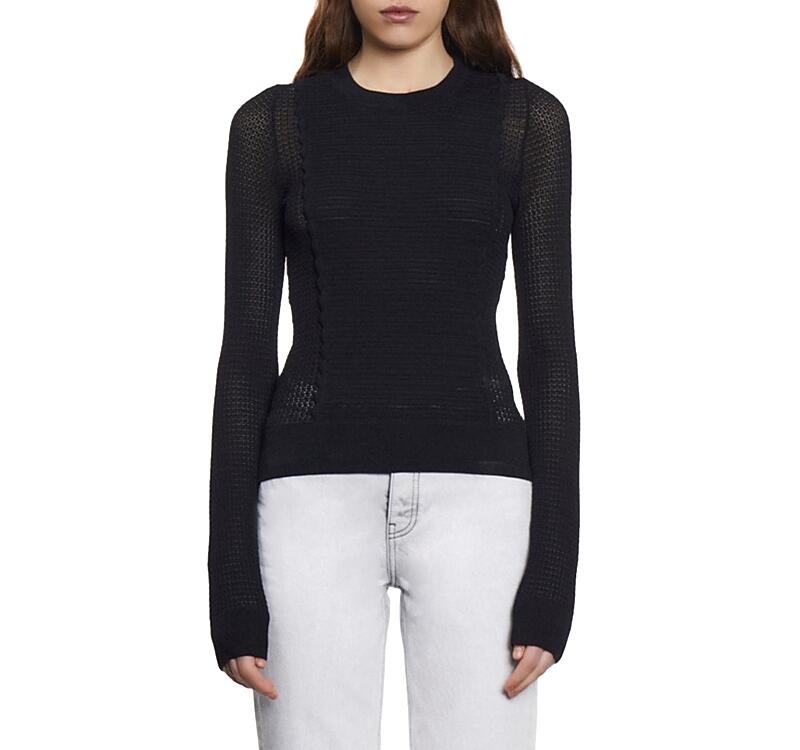 The Kooples Ribbed Panel Sweater Cover