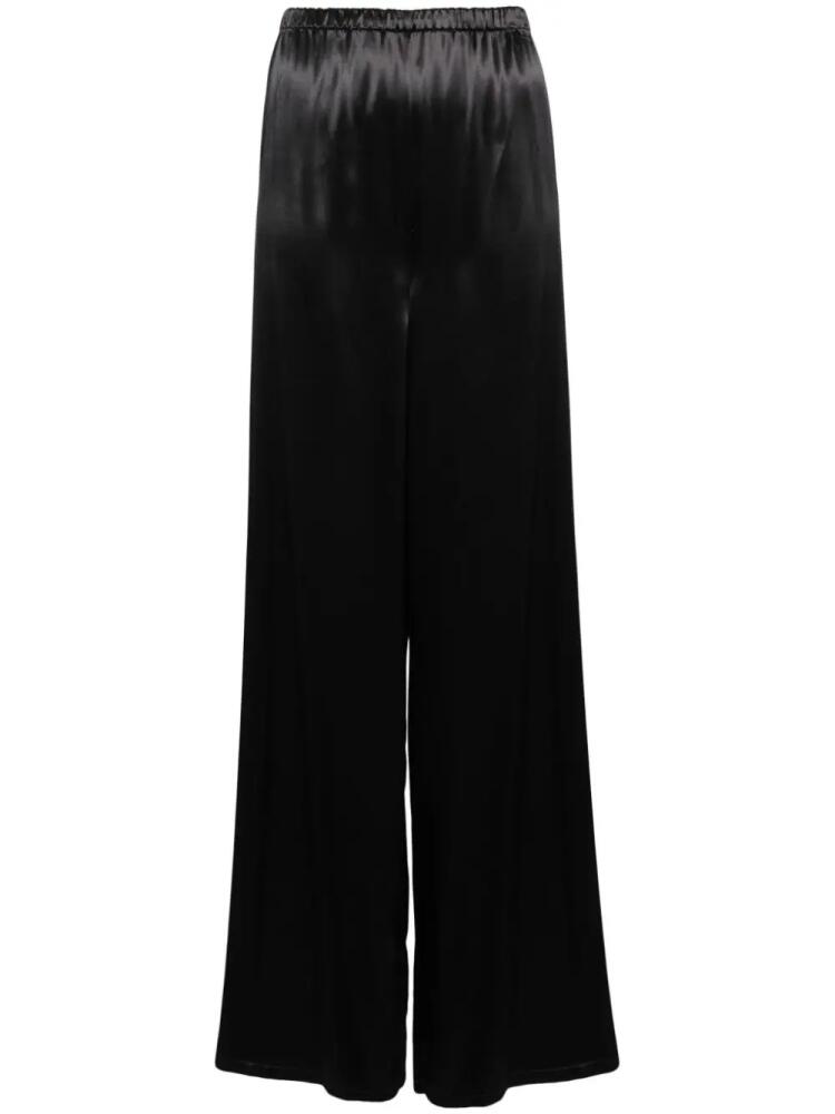 Ferragamo wide-leg satin trousers - Black Cover