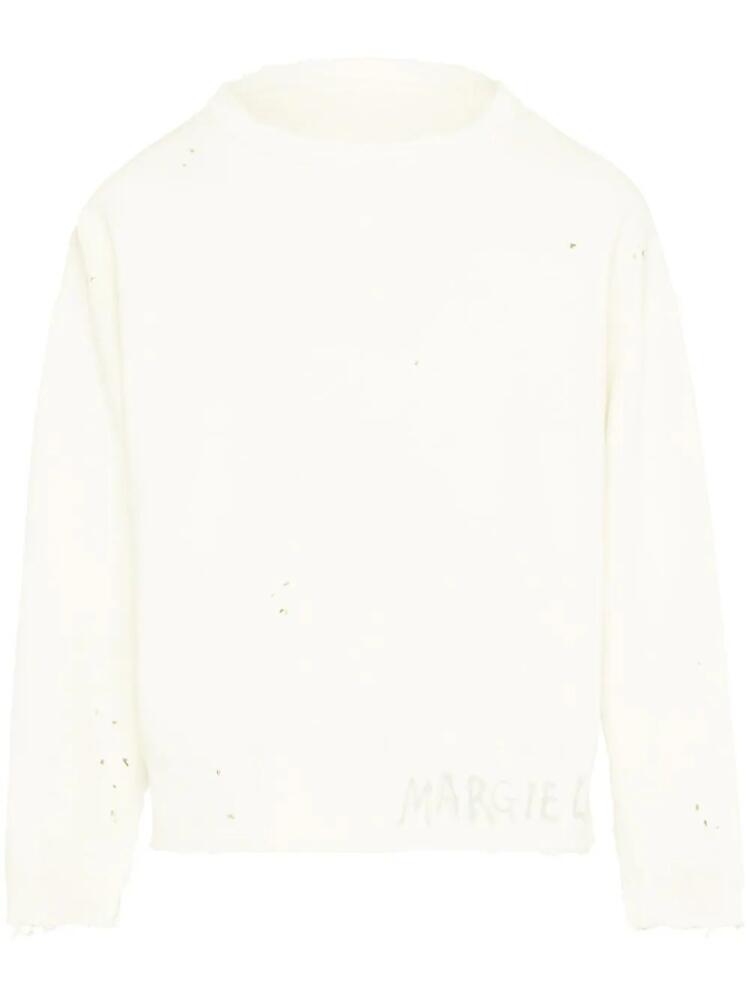 Maison Margiela Handwritten cotton sweatshirt - White Cover