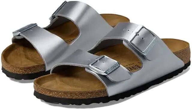 Birkenstock Arizona Birko-Flor (Silver) Women's Sandals Cover