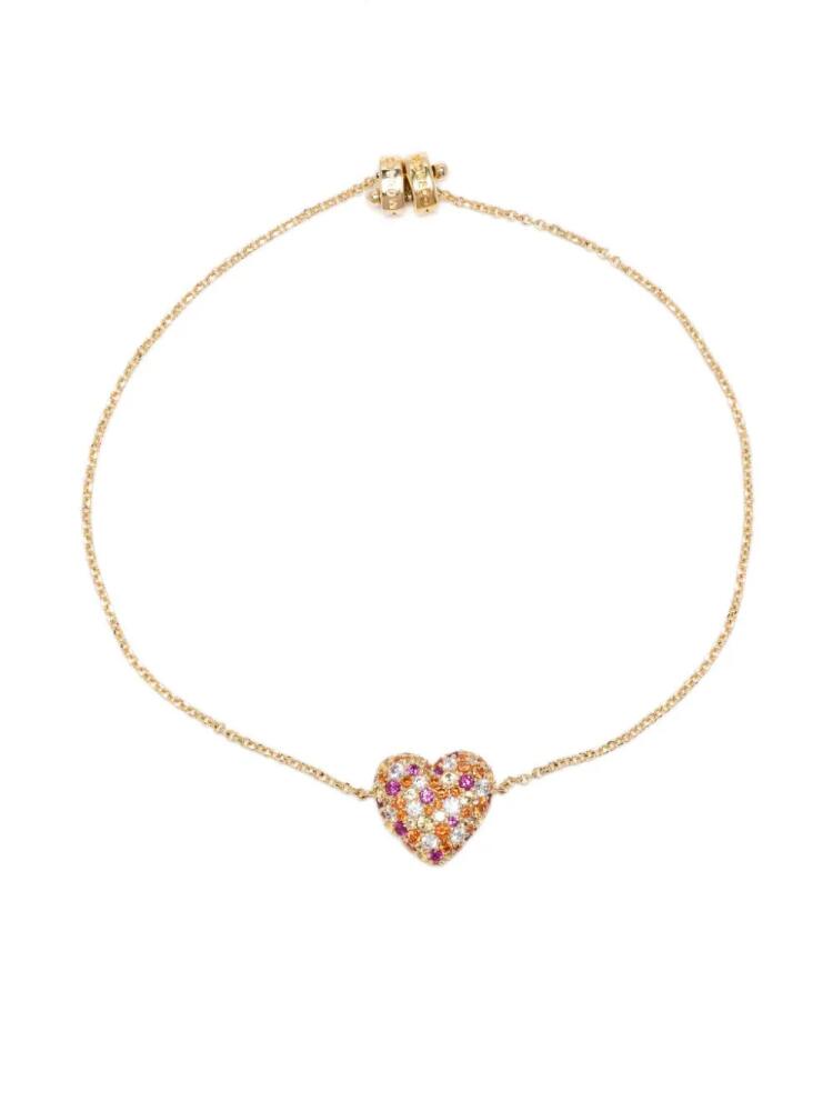 APM Monaco heart charm chain bracelet - Gold Cover