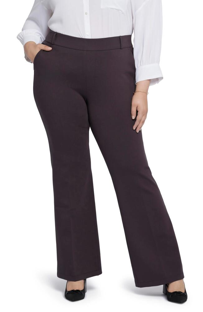 NYDJ Sculpt-Her Pull-On Flare Ponte Pants in Cordovan Cover