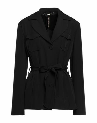 Manila Grace Woman Blazer Black Polyester, Elastane Cover