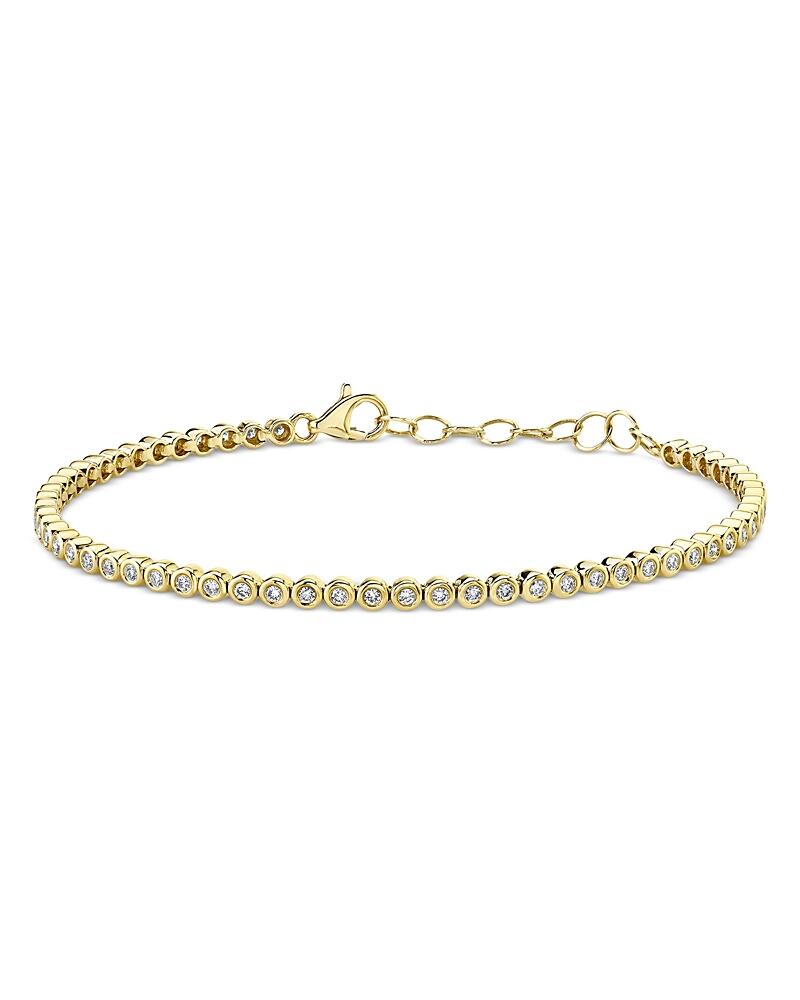 Moon & Meadow 14K Yellow Gold Bailey Diamond Bezel Tennis Bracelet Cover