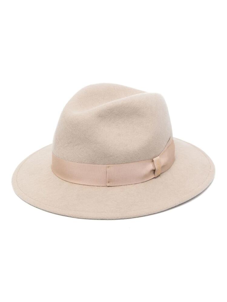 Borsalino Macho wool fedora hat - Brown Cover