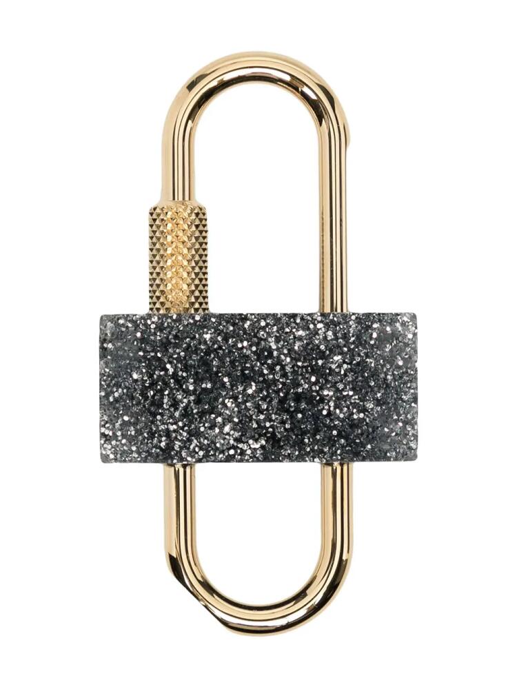 Givenchy two-tone glittered padlock - Gold Cover