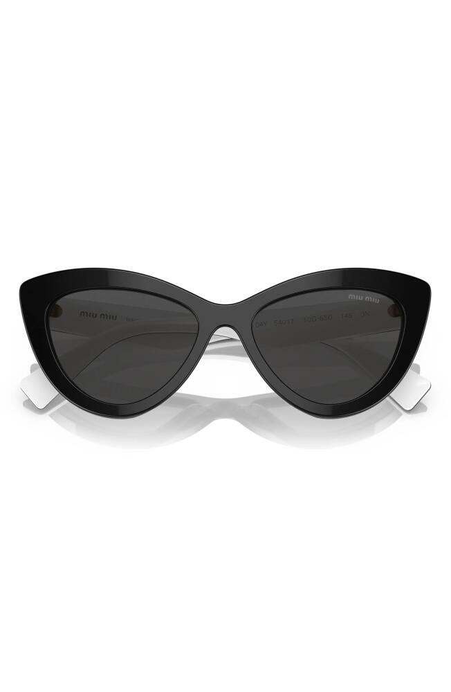 Miu Miu 54mm Cat Eye Sunglasses in Black Cover