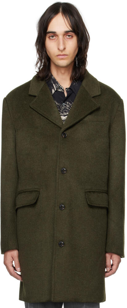 Han Kjobenhavn Khaki Single Breasted Coat Cover