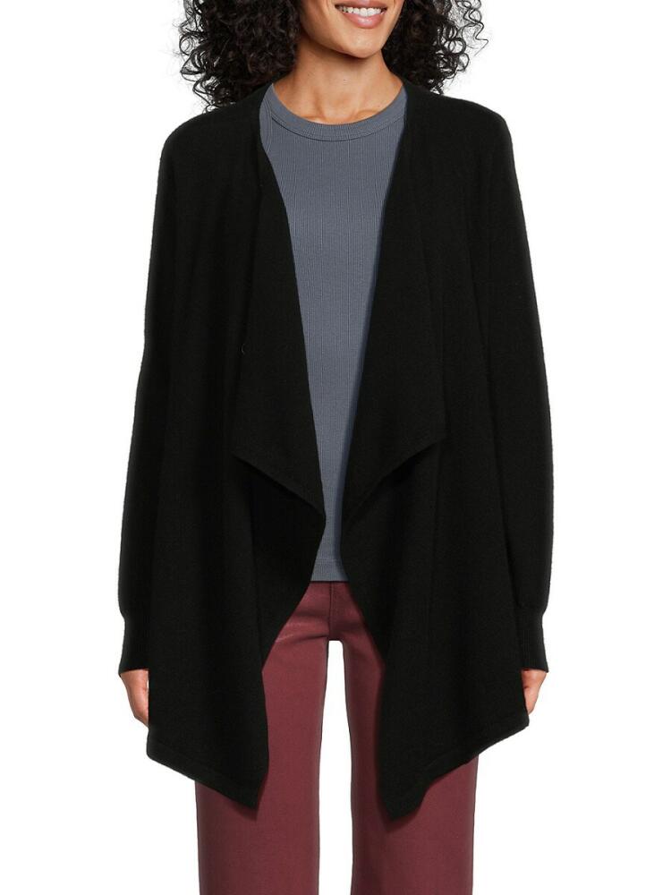 Bruno Magli Women's Cashmere Waterfall Cardigan - Black Cover