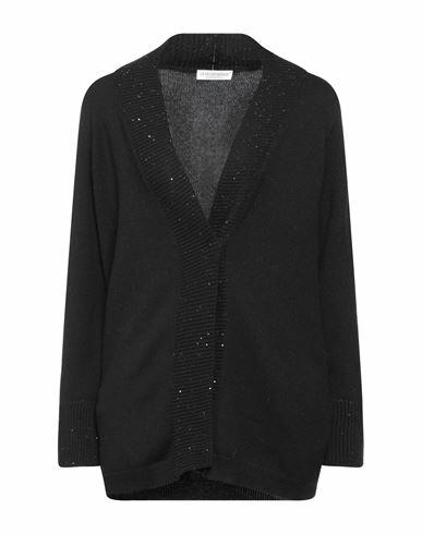 Le Tricot Perugia Woman Cardigan Black Virgin Wool, Silk, Cashmere, Polyester Cover