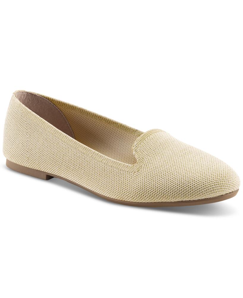 Style & Co Alyson Slip-On Loafer Flats, Created for Macy's - Lt Gld Knt Cover