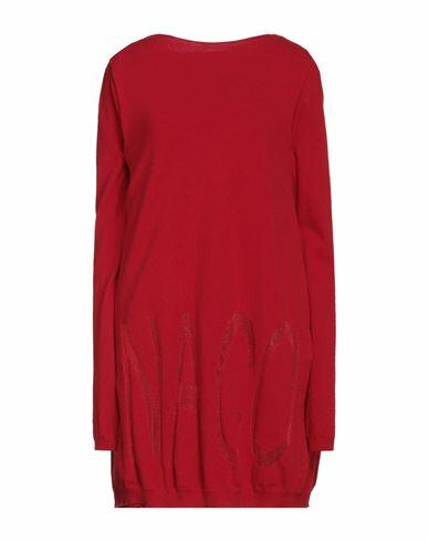 Liviana Conti Woman Sweater Red Virgin Wool, Polyester Cover