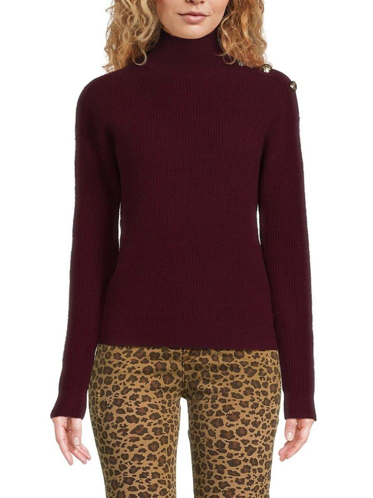 Bruno Magli Women's Cashmere Mockneck Sweater - Burgundy Cover