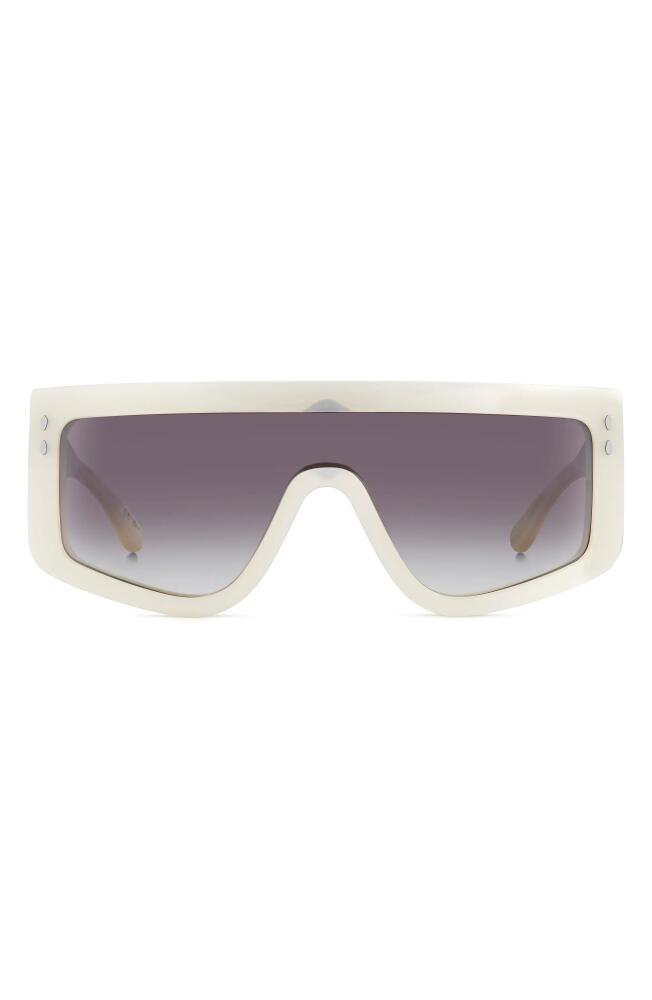 Isabel Marant 99mm Gradient Flat Top Sunglasses in Pearl White/Grey Shaded Cover