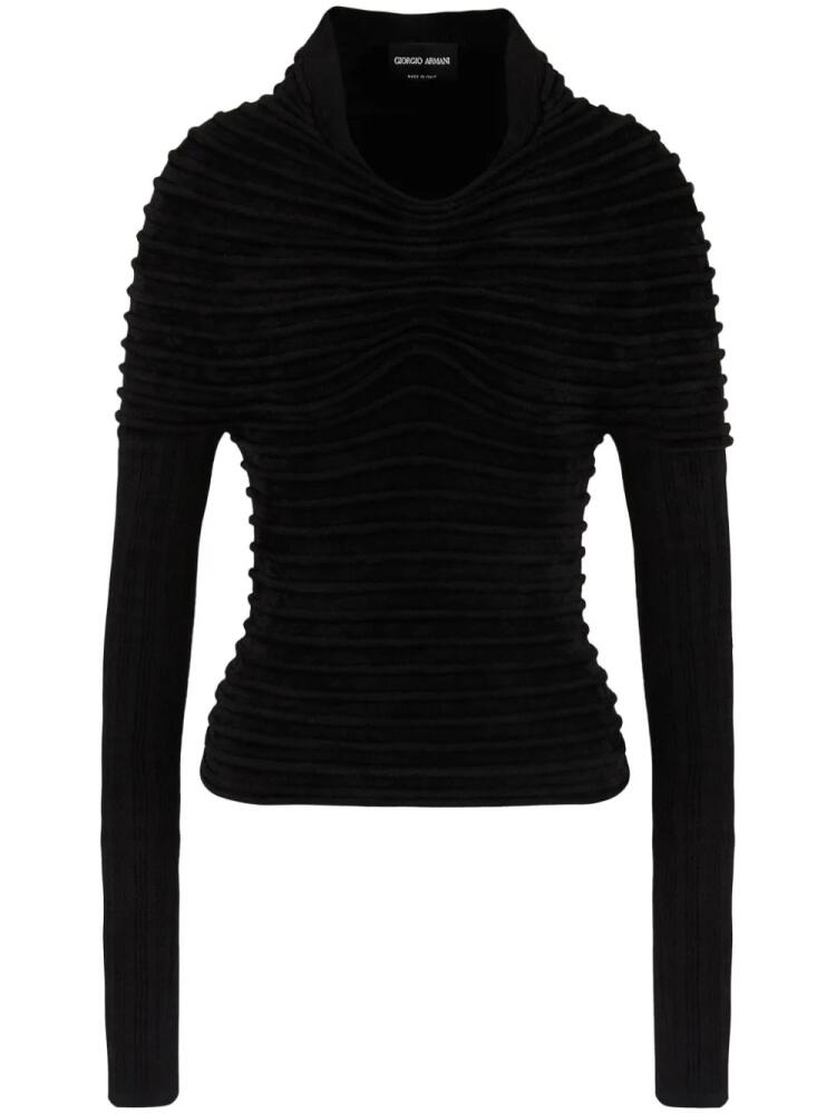 Giorgio Armani 3D-knitted felted jumper - Black Cover