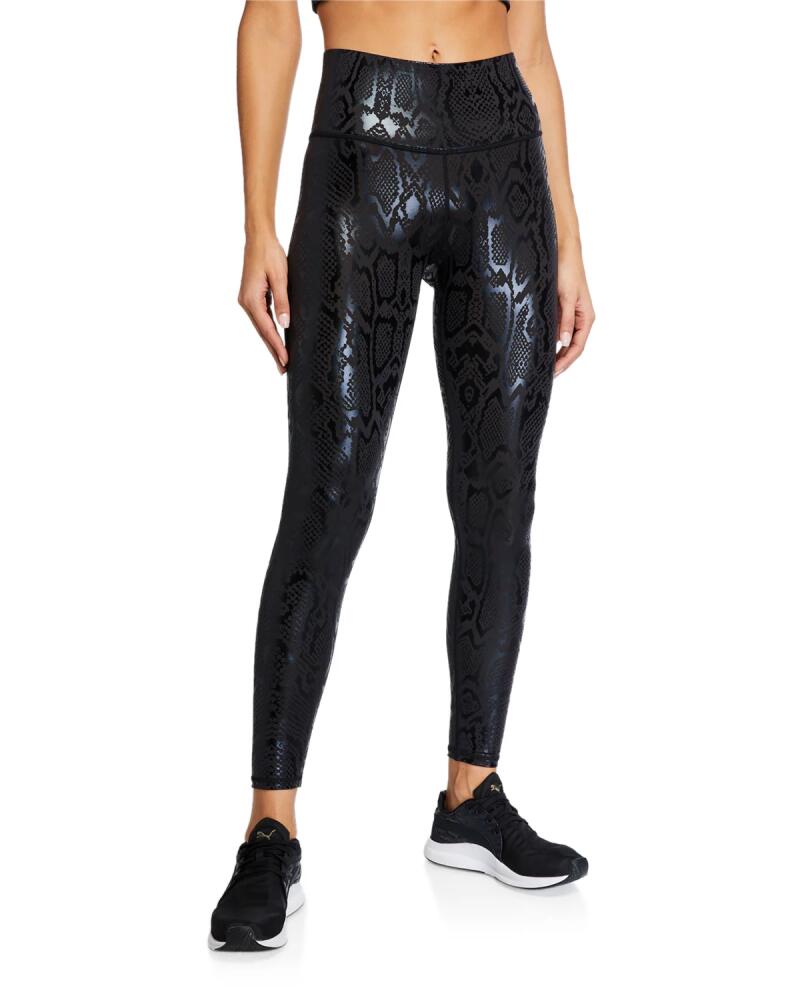 Terez Obsidian Snakeskin Foil UpLift Leggings Cover