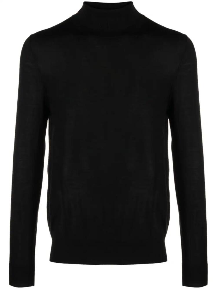 Hackett roll-neck wool-blend jumper - Black Cover