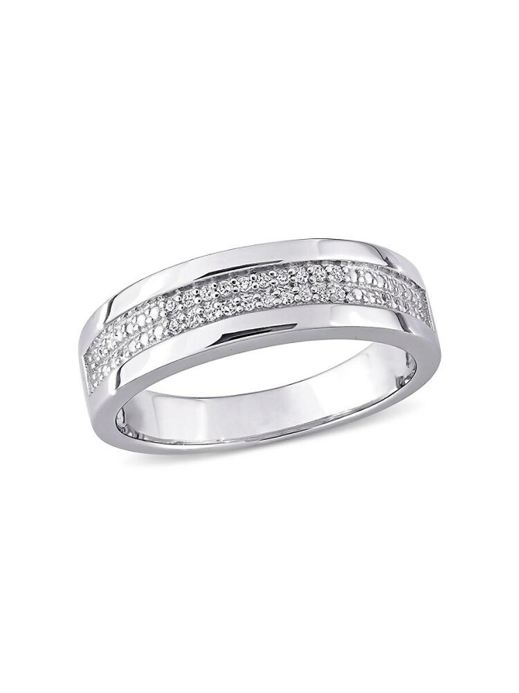 Sonatina Women's Sterling Silver & 0.1 TCW Diamond Band Cover