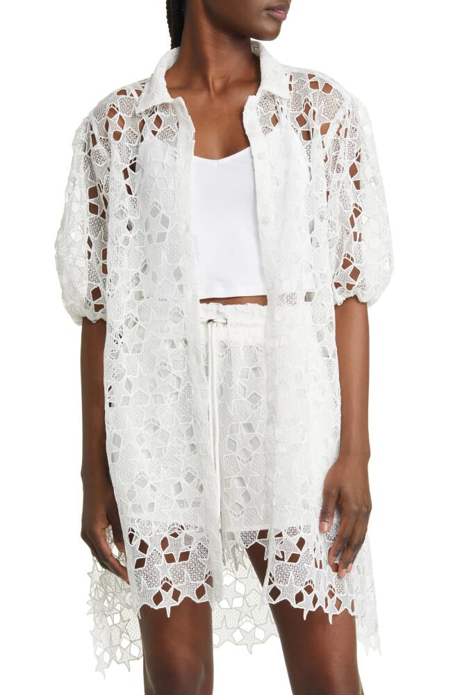 7 For All Mankind Lace Tunic Shirt in Antique White Cover