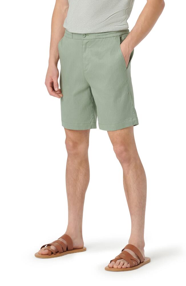 Bugatchi Linen Blend Drawstring Chino Shorts in Khaki Cover