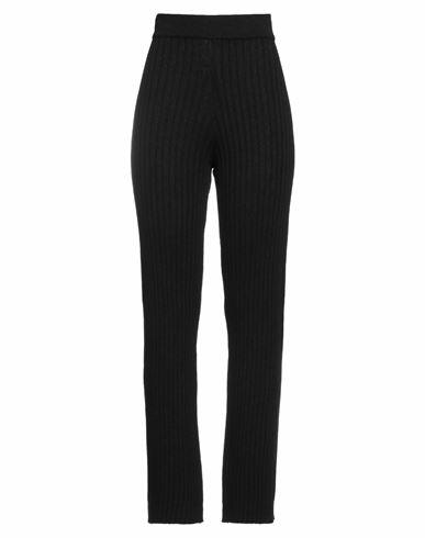 Rebel Queen Woman Pants Black Polyamide, Viscose, Wool, Cashmere Cover