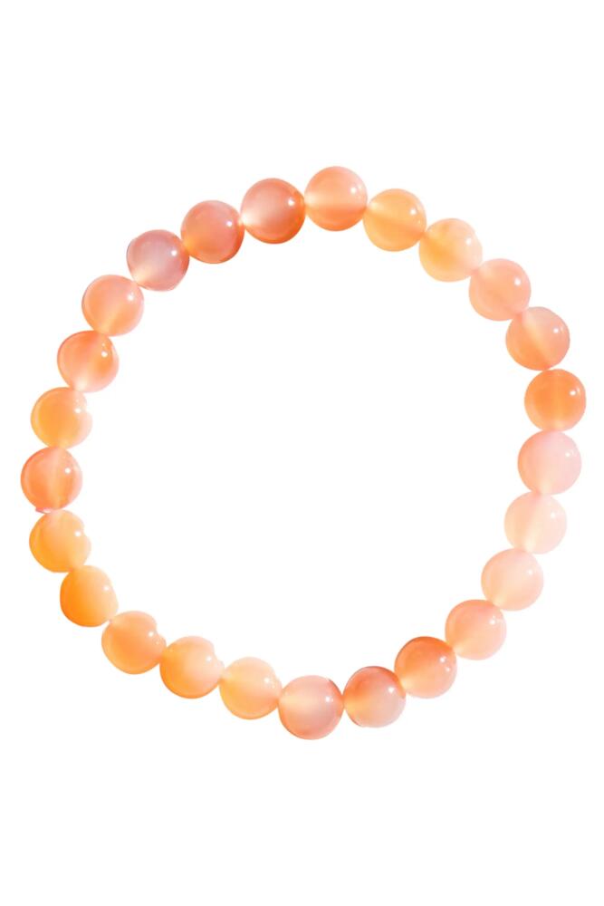 seree Rosalie Beaded jade stone bracelet in Coral Cover