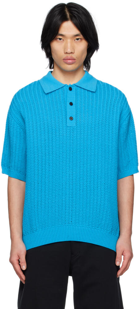 Solid Homme Blue Herringbone Polo Cover