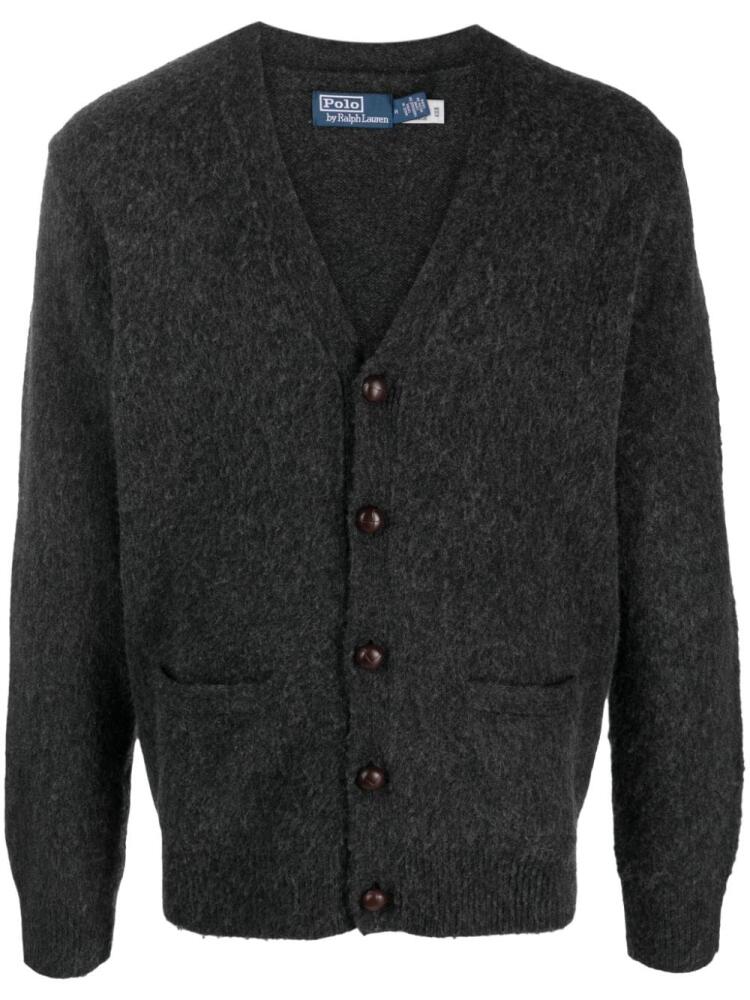 Polo Ralph Lauren brushed-effect V-neck wool-blend cardigan - Grey Cover