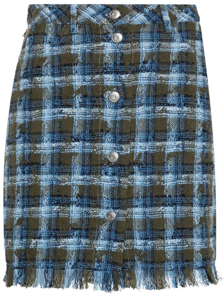 BOSS tweed check mini skirt - Blue Cover