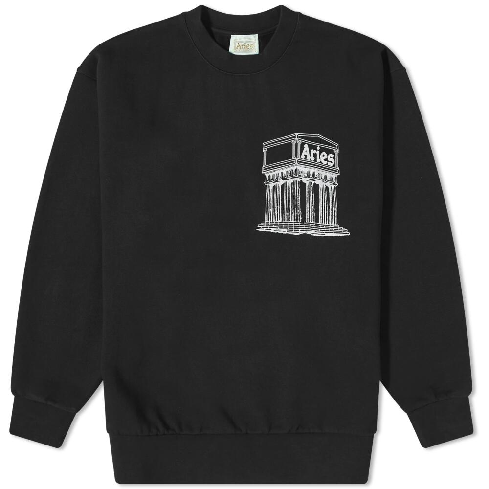 Aries Mega Temple Crew Neck Sweatshirt in Black Cover