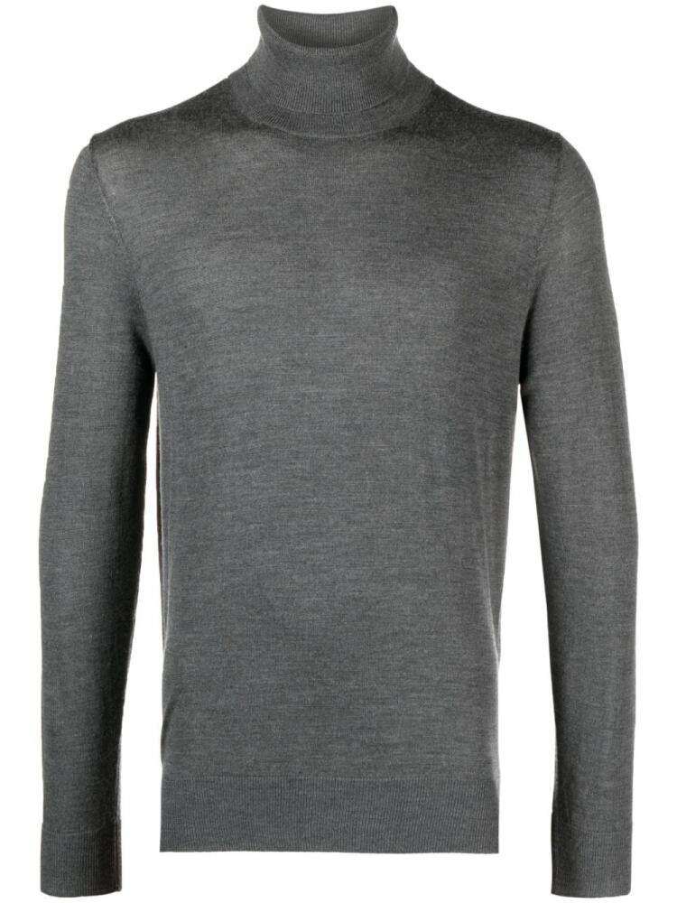 Hackett fine-knit roll-neck jumper - Grey Cover